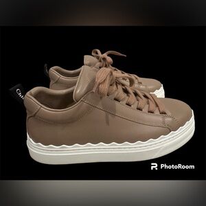 Chloe Lauren Leather Sneaker, Size 37